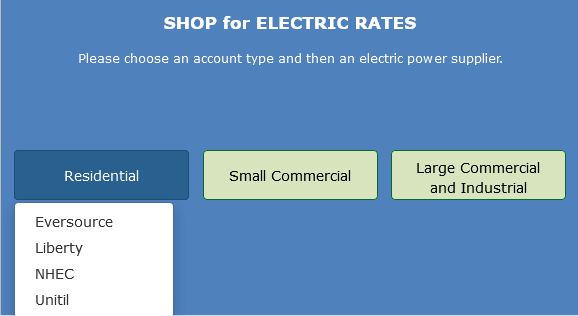 electric rate start page