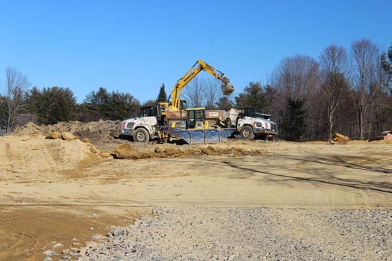 excavating the site