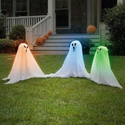 Ghosts on front lawn